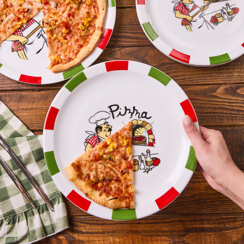 Karaca Napoly 5-teiliges 4-Personen Pizza-Set