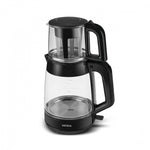 Karaca Glass Tea XL 2 in 1 Glas-Teemaschine Shiny Black