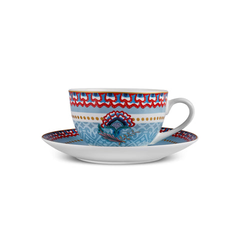 Karaca Forever Bone Spello 26-Teiliges 6-Personen Frühstücksset Blau