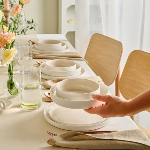 Karaca Earth Collection Finesse 24-teiliges Tafelset für 6 Personen Beige