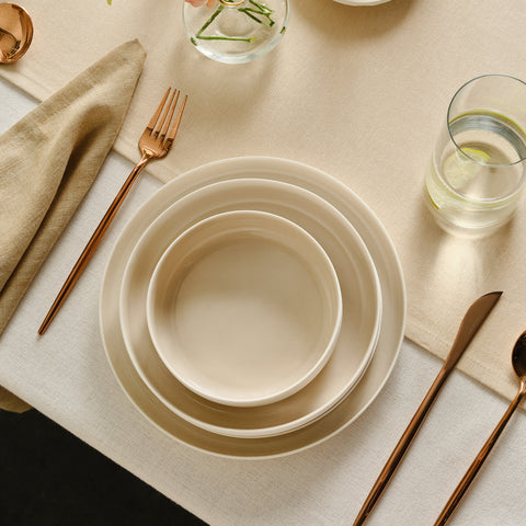 Karaca Earth Collection Finesse 24-teiliges Tafelset für 6 Personen Beige