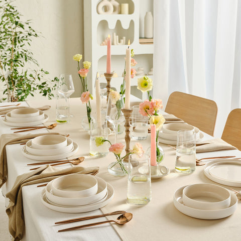Karaca Earth Collection Finesse 24-teiliges Tafelset für 6 Personen Beige