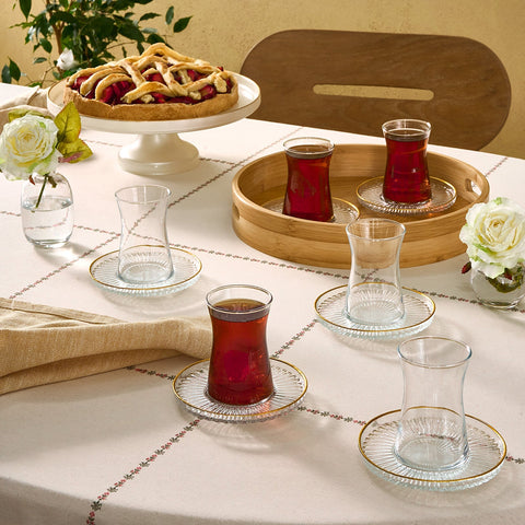 Karaca Nilüfer 12-teilige Teeset
