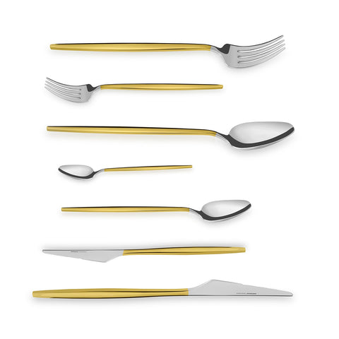 Karaca Moongate Gold 84-Teiliges 316 Premium Besteckset in Box
