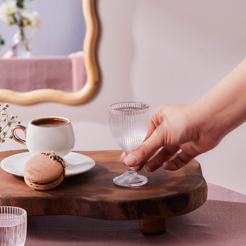 Karaca Rocco 6-Teili Kaffeehausgläser Platin