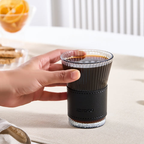 Karaca Leder Cool Touch Latte Glas 210 Ml Schwarz