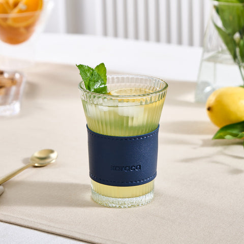 Karaca Leder Cool Touch Latte Glas 210 Ml Marineblau