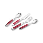 Karaca Alina 24-teiliges 6-Personen Gabel, Messer, Löffel Set Rot