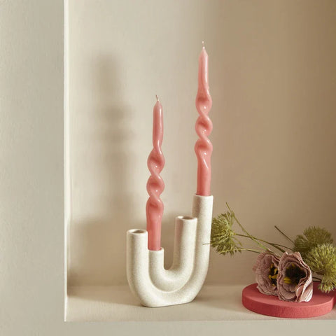 Karaca Home Spiralkerze rosa 2 teile