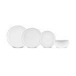 Karaca Stream Bone China Hole Gold 24-teiliges Tafelservice für 6 Personen, Mehrfarbig