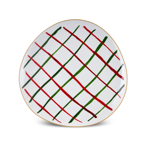 KARACA New Year 25 Kokina Gestreift 20,5 cm Kuchenteller