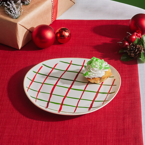 KARACA New Year 25 Kokina Gestreift 20,5 cm Kuchenteller
