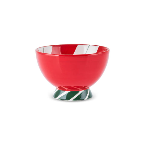 Karaca Weihnachts-Candy-Stripe-Schale, 15cm, Rot
