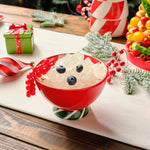 Karaca Weihnachts-Candy-Stripe-Schale, 15cm, Rot
