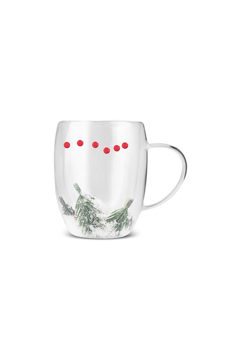 Karaca New Year 25 Snow Becher mit Henkel, 340 ml