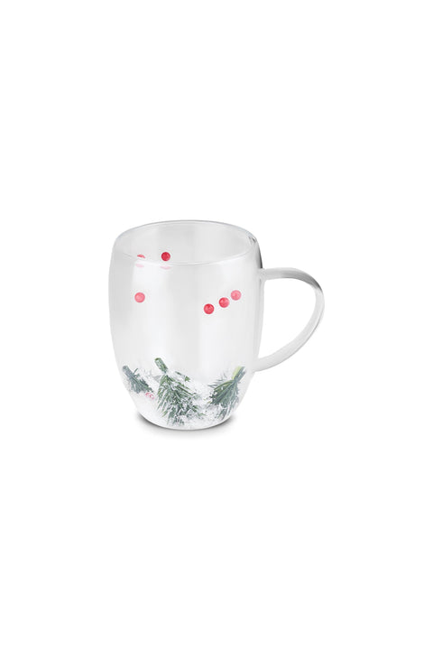 Karaca New Year 25 Snow Becher mit Henkel, 340 ml