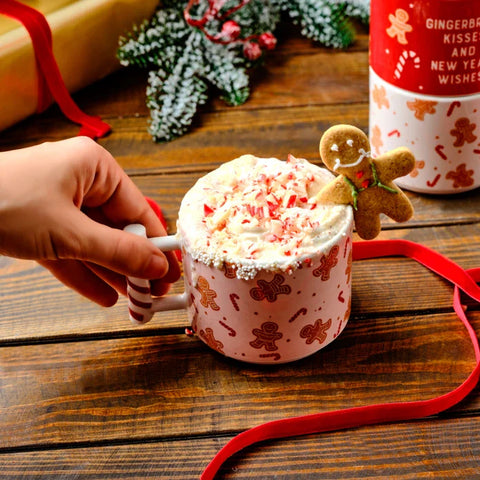 Karaca New Year Weihnachtsmann Keks Becher Set 400 ml
