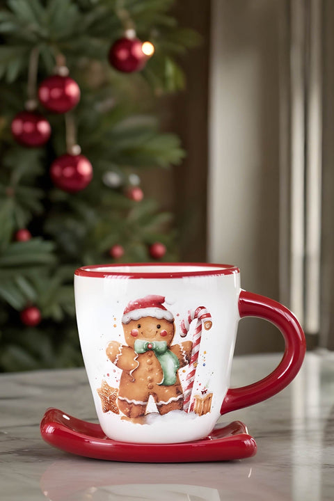 Karaca New Year 25 Niedlicher Lebkuchenmann Kaffeetasse