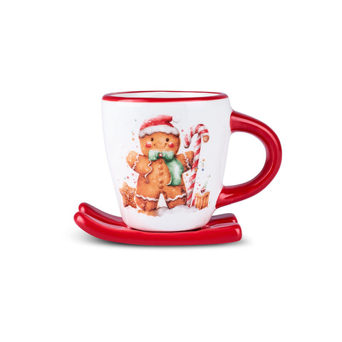 Karaca New Year 25 Niedlicher Lebkuchenmann Kaffeetasse