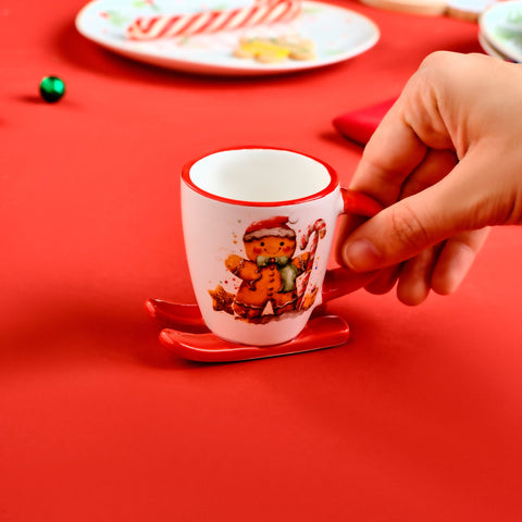Karaca New Year 25 Niedlicher Lebkuchenmann Kaffeetasse