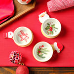 Karaca New Year Christmas Bambus Snack Santa Claus 3-teiliges Schälchen-Set