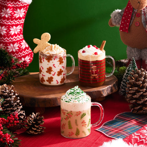 Karaca New Year 25-Steine Tasse mit Henkel, 400 ml