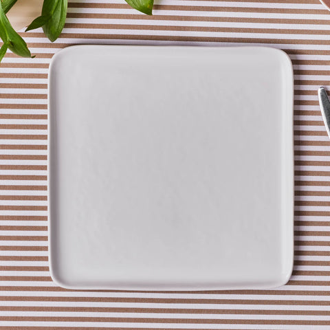 Karaca Epsilon White Quadrat Abendessen-Teller, 26 Cm
