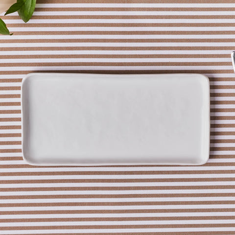Karaca Epsilon White Rechteckige Servierplatte, 26 X 13 Cm