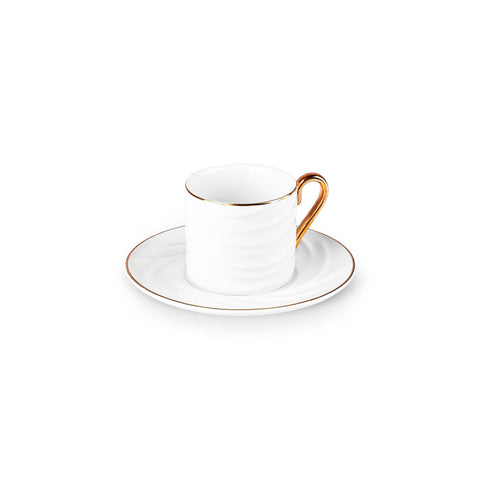 Karaca Ivory 90 ml 6-teiliges Kaffeeset, Weiß