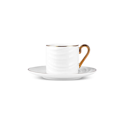 Karaca Ivory 90 ml 6-teiliges Kaffeeset, Weiß