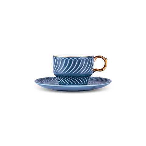 Karaca Olympian 90 ml 6-teiliges Kaffeeset, Blau