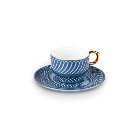 Karaca Olympian 90 ml 6-teiliges Kaffeeset, Blau