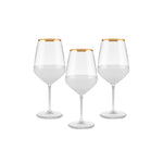 Karaca Jasmine 490 ml 3-teiliges Kelchglas-Set