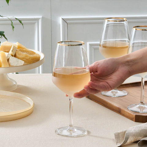 Karaca Jasmine 490 ml 3-teiliges Kelchglas-Set