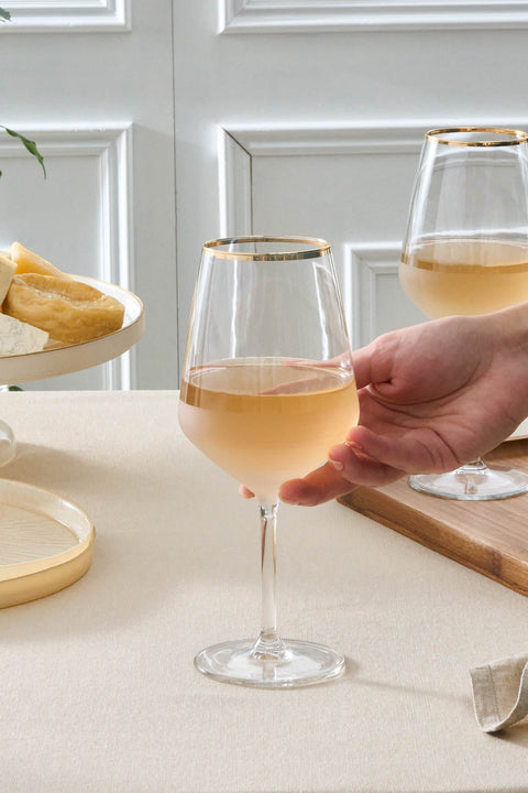 Karaca Jasmine 490 ml 3-teiliges Kelchglas-Set