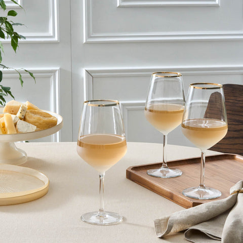 Karaca Jasmine 490 ml 3-teiliges Kelchglas-Set