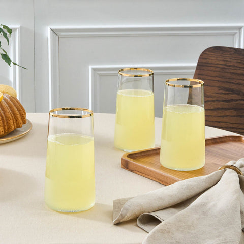 Karaca Jasmine 520 ml 3-teiliges Erfrischungsgetränk-Glas-Set