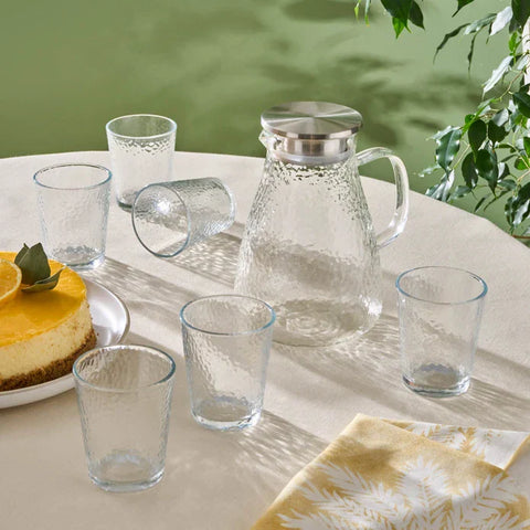 Karaca Luminous 7 Teiliges Glas Set Transparent