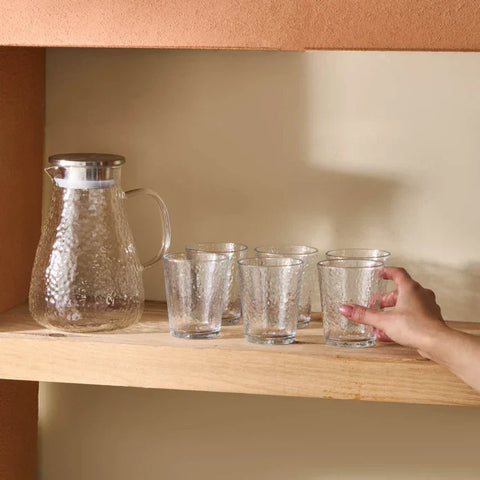 Karaca Luminous 7 Teiliges Glas Set Transparent