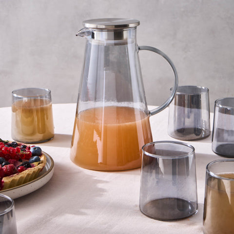Karaca Serene 7-teiliges Gläser Set, Anthrazit