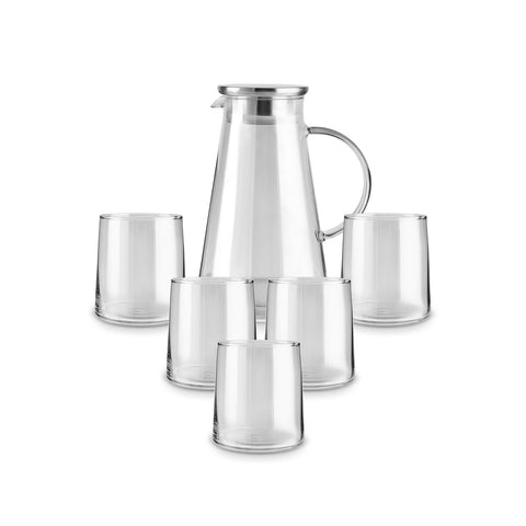 Karaca Serene 7-teiliges Gläser Set, Anthrazit