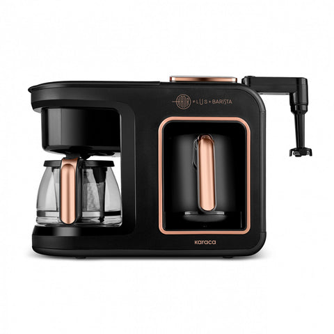 Karaca Hatır Plus Barista 6 in 1 Latte Cappuccino und Türkischer Kaffee auf Glut Maschine Black Copper