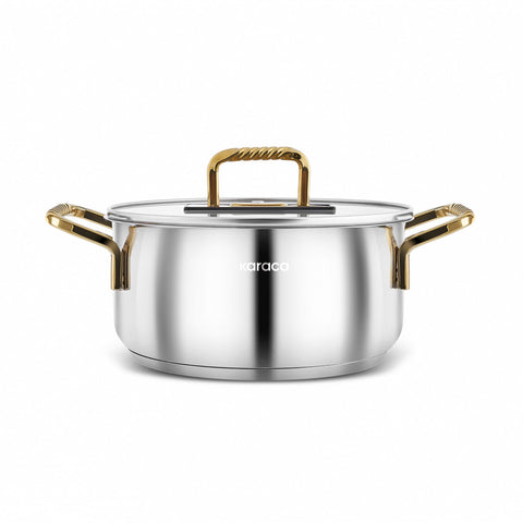 Karaca Maçka Induktionsboden Stahltopf 20 cm Gold