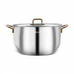 Karaca Maçka Stahltopf 34 cm Gold