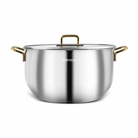 Karaca Maçka Stahltopf 34 cm Gold