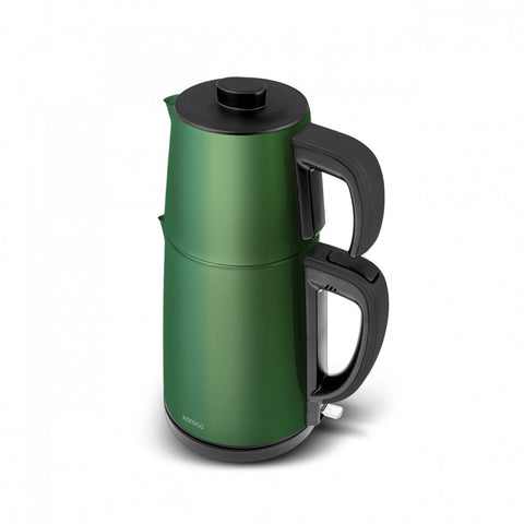 Karaca Gastro Dem 2 in 1 Edelstahl-Teemaschine Inox Emerald Green
