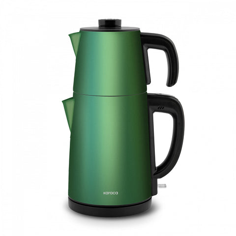 Karaca Gastro Dem 2 in 1 Edelstahl-Teemaschine Inox Emerald Green