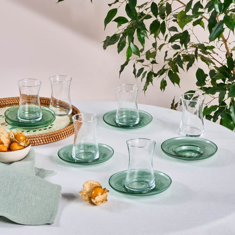 Karaca Juliet Grün 6-Personen-Teeset
