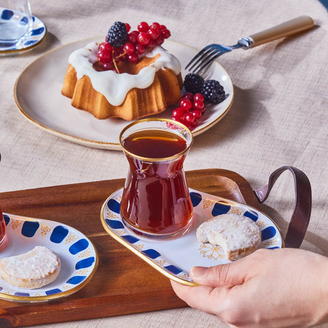 Karaca Belem Marineblau 12-teiliges Teeglas-Set