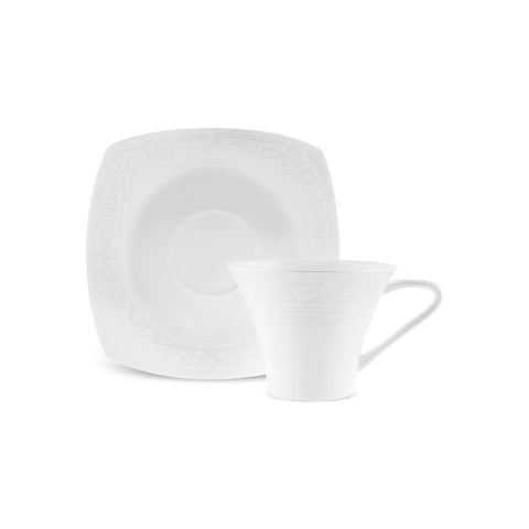 Karaca Fine Pearl Roma 26-Teiliges 6-Personen Frühstücksset Quadrat